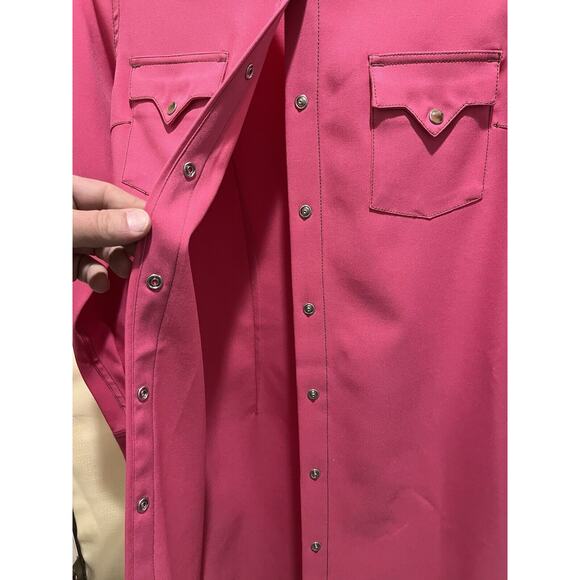 Cowgirl Justice Womens Size Small Duster Jacket Rodeo Pink Snap Button Up - Picture 6 of 8